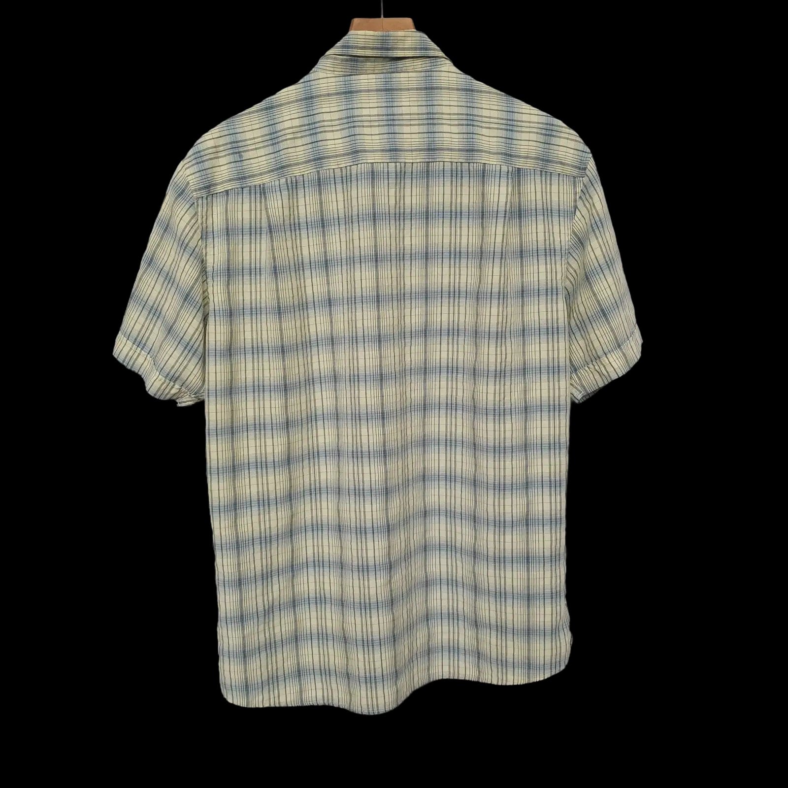Mens Shirt Marks Spencer Man Yellow Check Short Sleeve Uk